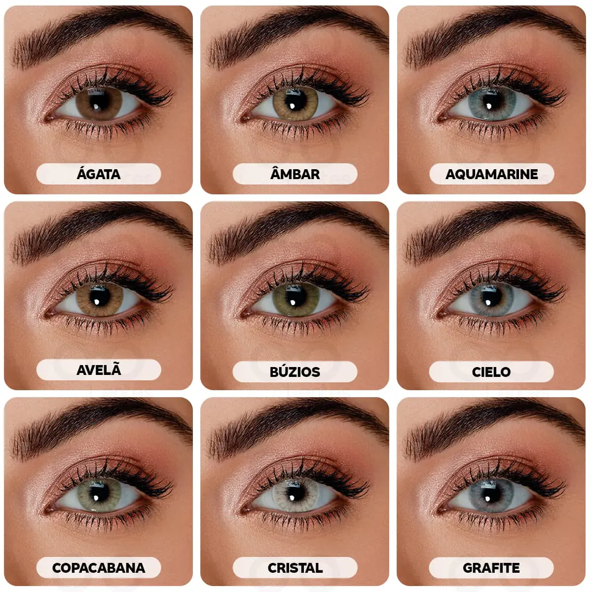 Lentes de Contato Hidrocor Anual - Coloridas - Cores 01