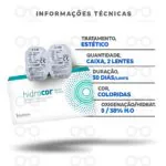 Lentes de Contato Hidrocor Mensal - Coloridas Informações técnicas