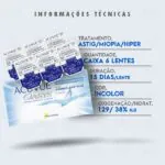 Lentes de Contato Jhonson ACUVUE OASYS HYDRACLEAR PLUS ASTIGMATISMO Informações técnicas