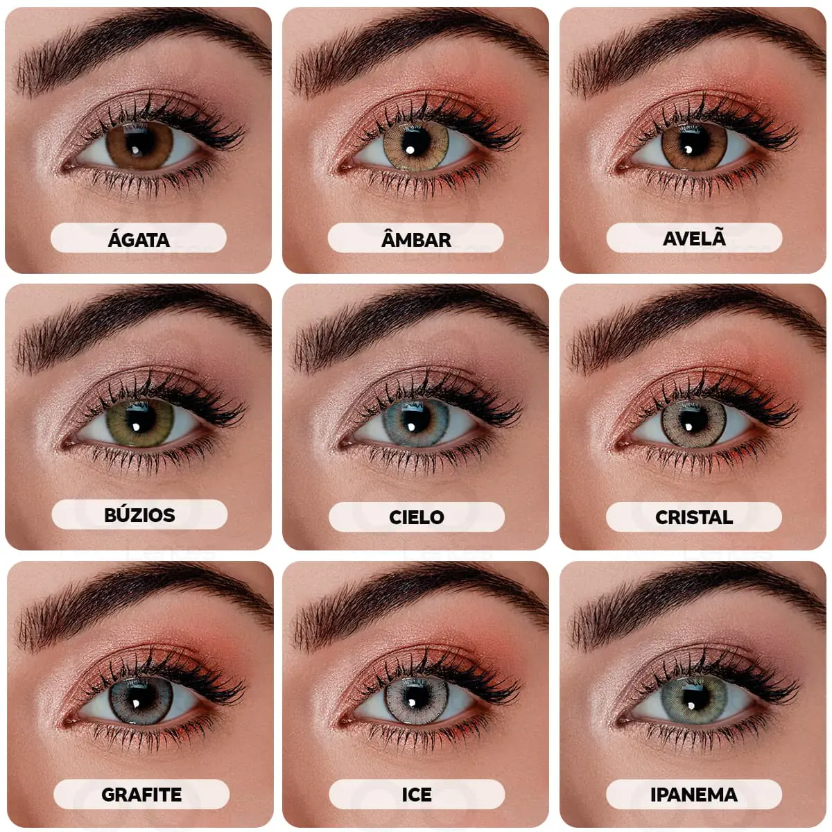 Lentes de Contato Natural Colors com Grau Anual 01 - Cores