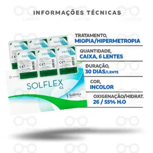 Lentes de Contato Solflex CL - Mensal Informações técnicas