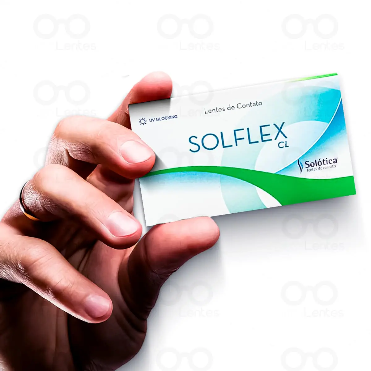 Lentes de Contato Solflex CL - Mensal - Mão e Caixa