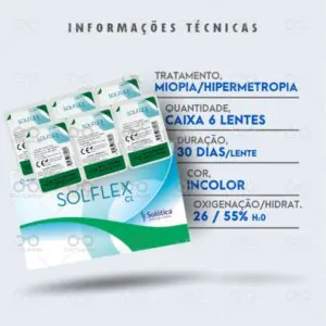 Lentes de Contato SOLÓTICA SOLFLEX CL Miopia e Hipermetropia