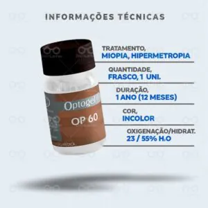 lentes de contato Optolentes Op 60 Informações técnicas