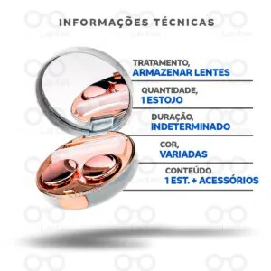 Estojos Personalizados para Lentes - Informações técnicas