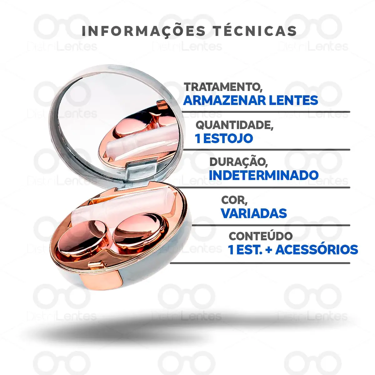 Estojos Personalizados para Lentes - Informações técnicas