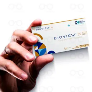 Lentes de Contato Bioview 55 Asférica - Mão e Caixa